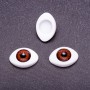 Fittings 'Live Eyes' pair, brown pupils, 10mm diameter, 19x14mm size, 20 pairs
