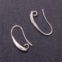 Earring posts for earrings, pair, gray metal, 19mm long