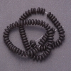 Shungite beads on a thread (im.) smooth rondel, diameter 10x4.5mm, length 38cm+-