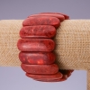 Sponge Coral Bracelet on Elastic Cord, Link 40x13 mm, Length 18.5 cm