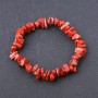 Bracelet with natural Red Jasper chips on elastic, 8 mm beads, 18.5 cm circumference