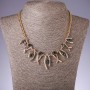 Necklace with gray crystals 'Zigzag', length 42-50 cm