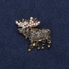 Sale! Brooch 'Hunter's Moose Talisman' 3x3 cm yellow metal