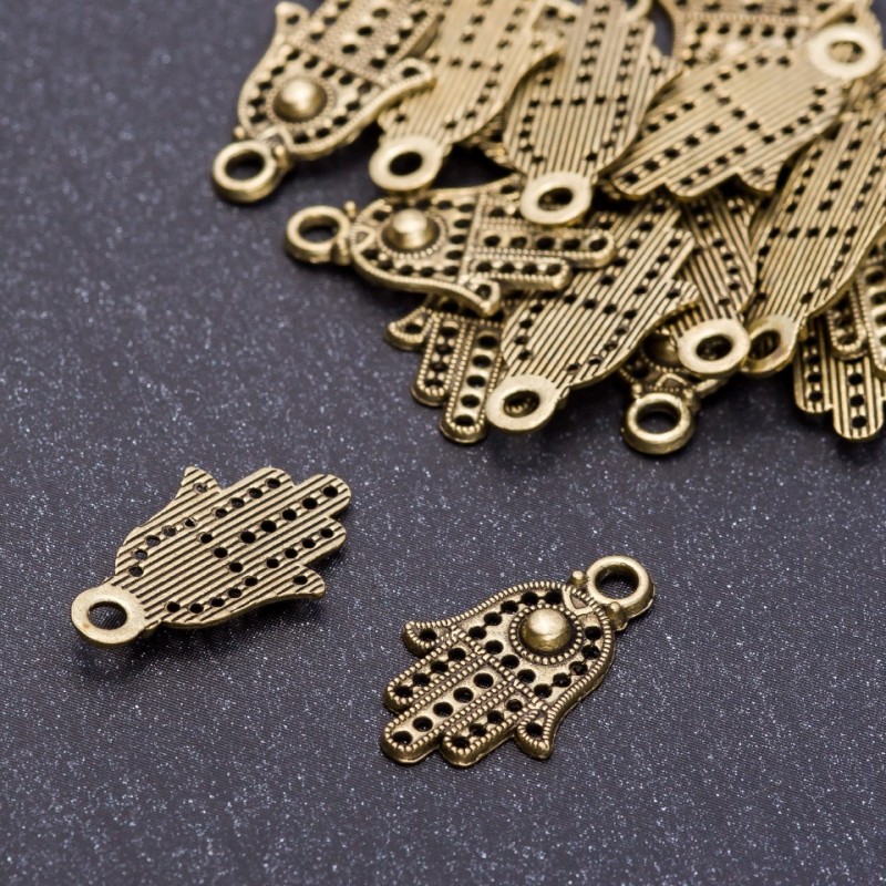 Pendant hardware Palm "Bronze", diameter 12 mm, length 20 mm, hole Ø 3 mm, packaging 20 g ± 36 pcs