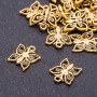 Pendant hardware 'Butterfly' 'antique gold', 13 mm diameter, 14 mm length, packaging 20 g ± 25 pcs