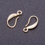 Ear wires for earrings, length 17mm, golden metal