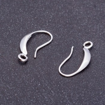 Earring hooks for earrings L 20mm color "Silver"