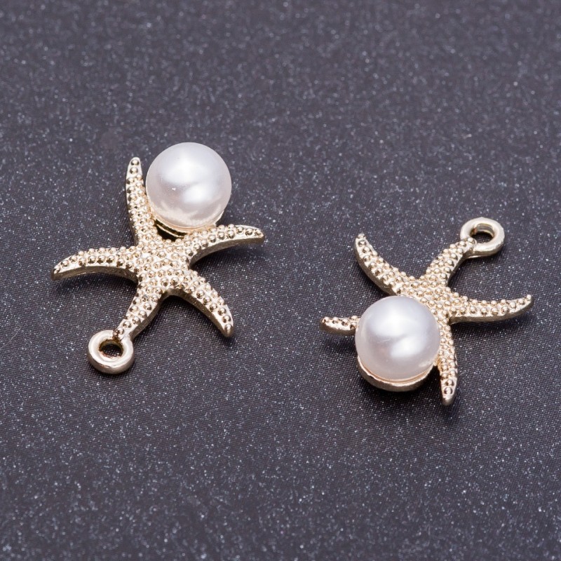 Pendant 'Sea Star' Lemon-Silver, 16mm diameter