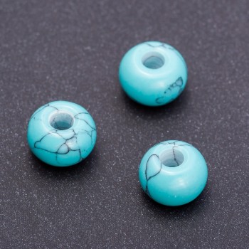 Pandora Turquoise Bead 14x10mm, hole diameter 5 mm