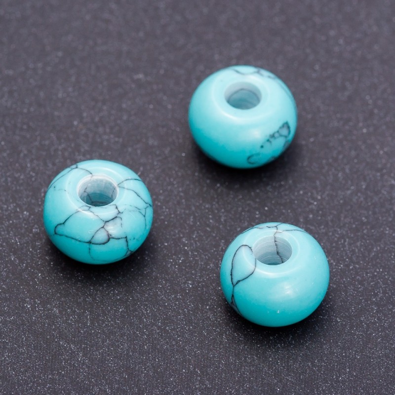 Pandora Turquoise Bead 14x10mm, hole diameter 5 mm