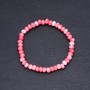 Bracelet "Tourmaline" (imit.) white-pink calico, diameter 6x4 mm on elastic