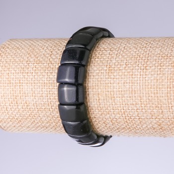 Aventurine Bracelet 'Blue Sand Cairo Night' Link 15x11mm on Elastic