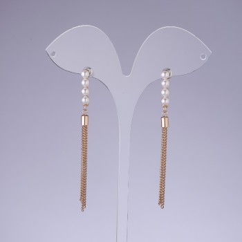 Earrings 'Tenderness', diameter 4mm, length 6cm