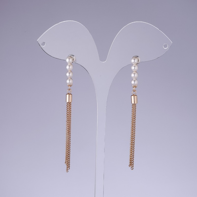 Earrings 'Tenderness', diameter 4mm, length 6cm