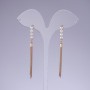 Earrings 'Tenderness', diameter 4mm, length 6cm