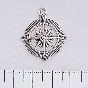 Compass Rose pendant hardware 25x30mm, weight 20 g, +/- 7 pcs