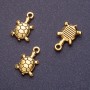 Turtle Pendant Hardware, length 18 mm d1-1, 5 mm, antique gold finish, 20 g ± 13 pcs