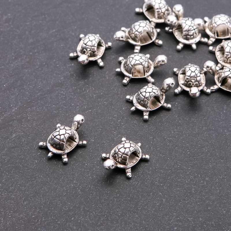 Bead insert Turtle, diameter 3.8 mm, length 13x19 mm, packaging 20 g ± 12 pcs