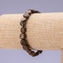 Bronzite bracelet on elastic, tumbled, diameter 7–9 mm, circumference 18 cm