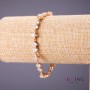 Xuping Bracelet with White Stones, Gold Color, Length 18–20 cm, 7 mm Thick