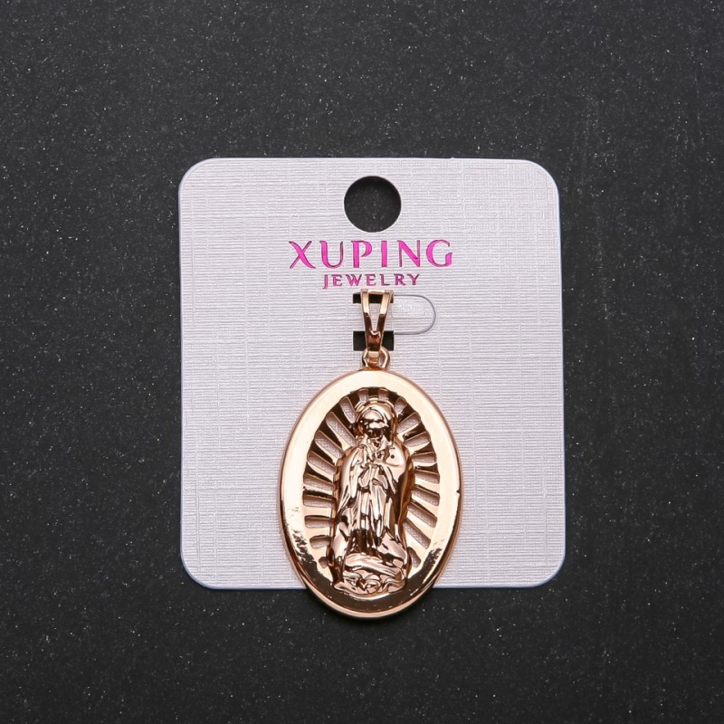 Xuping Icon Pendant, diameter 22×32 mm, length 4 cm, gold color