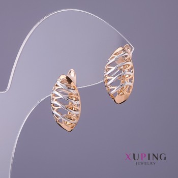 Sale! Xuping Earrings, diameter 9mm, length 17mm, gold and silver color