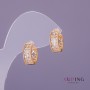 Discount! Xuping White Crystal Earrings, 5 mm diameter, 15 mm length, Gold color
