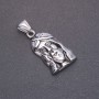 Pendant 'Face' gray metal 20x37x45mm