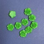 Sale! Green Rose acrylic cabochon, 18 mm diameter, packaging: pcs