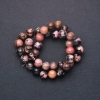 Rhodonite natural stone beads, smooth round beads, 10 mm diameter, thread length about 38 cm