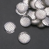 Brooch base findings 'Colander' sieve, 24 mm diameter, pack of 48
