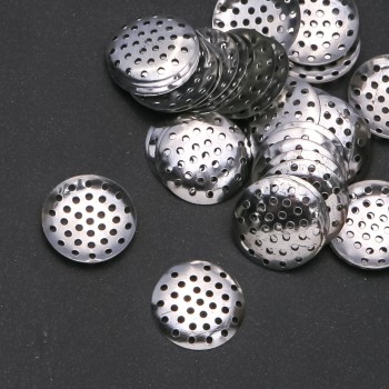 Brooch base hardware 'Colander Sieve' d20mm, pack of 68