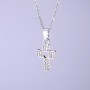 Anchor Chain Pendant: Cross with Heart, 20x14 mm, length 40-45 cm