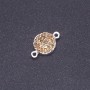 Gold Druzy Connector Acrylic Silver, diameter 14mm, thickness 3mm