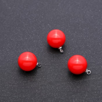 Majorca Orange Bead Pendant, 12mm, 1 pc