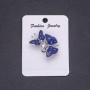 Discount! Brooch 'Polka-dot Butterflies' blue enamel 33×25mm