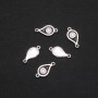 Discount! Egyptian Eye Connector Findings 11×22mm Gray Metal, 5 pcs