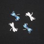 Findings Dragonfly Connector, blue enamel, 22x16mm, pack of 4