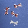 Discount! Dragonfly Connector hardware black-red enamel 22x16mm finish 4 pcs