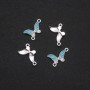 Butterfly Connector with blue enamel 24×12 mm, pack of 4