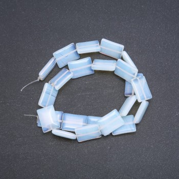 Moonstone beads (synthetic) Rectangular, 13×18×4 mm, cord, length 39 cm