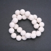 Sponge Coral Beads - White Ball, 14 mm Diameter, 39 cm Strand