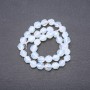 Moonstone (Synthetic) Multifaceted Beads, 8x10 mm, 40 cm strand