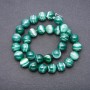 Green eye agate beads, 12 mm diameter, on a 37 cm strand