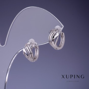 Xuping Rhodium Earrings 12x7mm