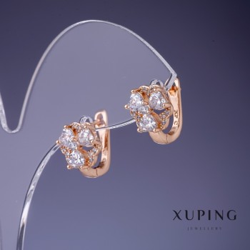 Xuping Earrings "Trefoil" 14x10mm "18K Gold Plating"