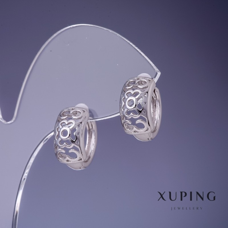 Xuping Rhodium Earrings 15×8 mm