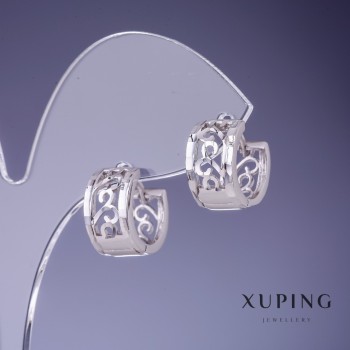 Xuping Rhodium Earrings 14×8 mm