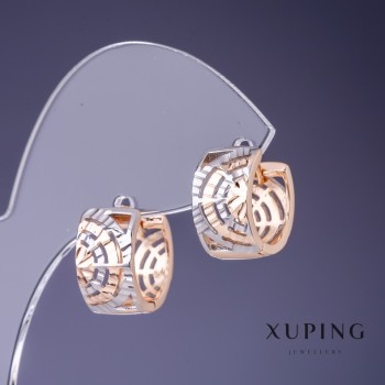 Sale! Xuping Earrings 13x8 mm "18K gold plating, rhodium"
