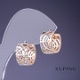 Sale! Xuping Earrings 13x8 mm "18K gold plating, rhodium"